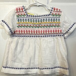 COPY - Mini Boden Embroidered Trim Top